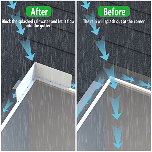 2 Pcs Gutter Valley Splash Guards, Rain Gutter Valley Roofing - Image 5