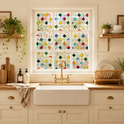 3D Stained Glass Window Privacy Film, No‑Glue Static Cling - Image 3