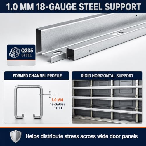 16FT Garage Door Reinforcement Strut Kit, 18-Gauge Galvanized - Image 5