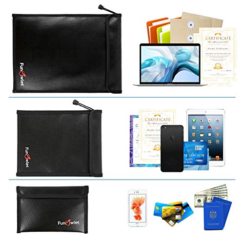 Fireproof Waterproof Money Document Bag, 3Pack Safe Pouch - Image 7