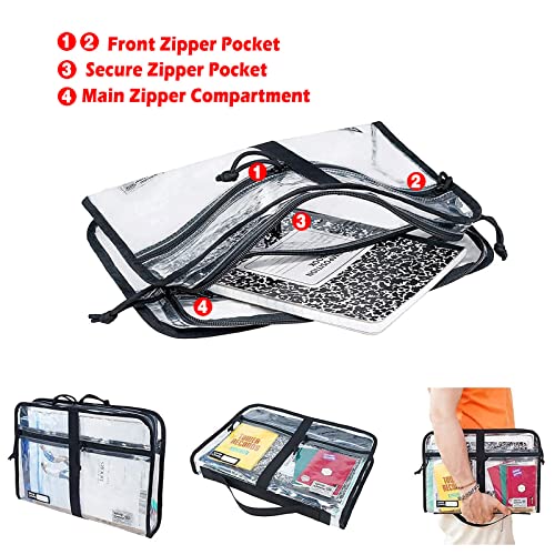 Rough Enough Clear Plastic File Folder, A4 Document Bag - Image 4