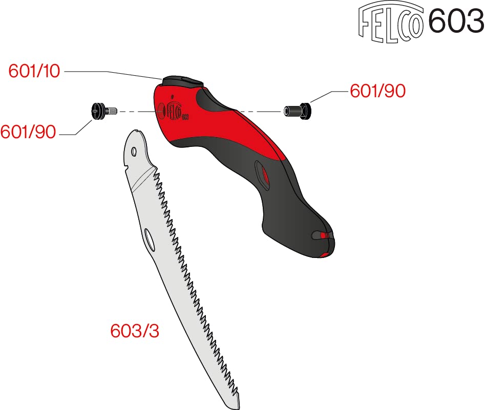 FELCO 603 Folding Pruning Saw – Curved Pull-Stroke Saw - Image 7