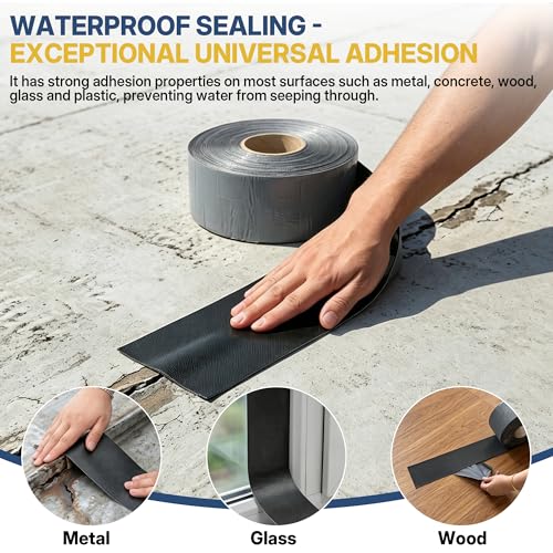 32.8ft X 4in EPDM Rubber Roofing Seam Tape, Self Adhesive - Image 5