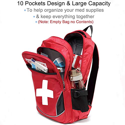 First Aid Bag Empty Red Emergency First Responder Trauma - Image 7