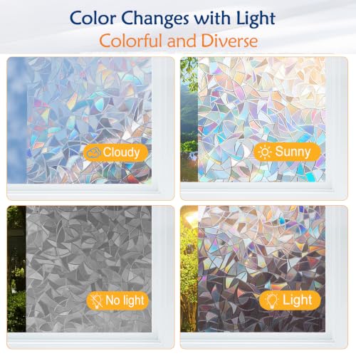 Window Privacy Film Window Coloring Rainbow Film - Image 6