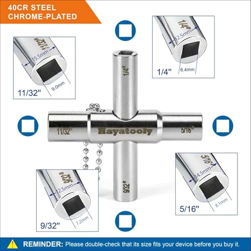 4-Way Sillcock Key, 2-Pack 40Cr Water Key - Image 3