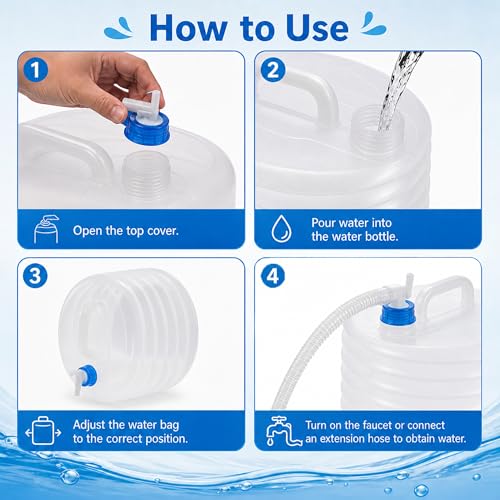 Collapsible Water Storage Bladder Tank Portable 2.64 gal - Image 6