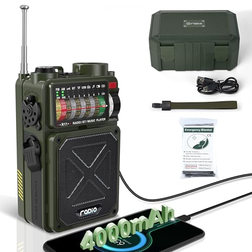 Emergency Radio Hand Crank Solar - R11 NOAA/AM/FM Shortwave Radio - Image 2