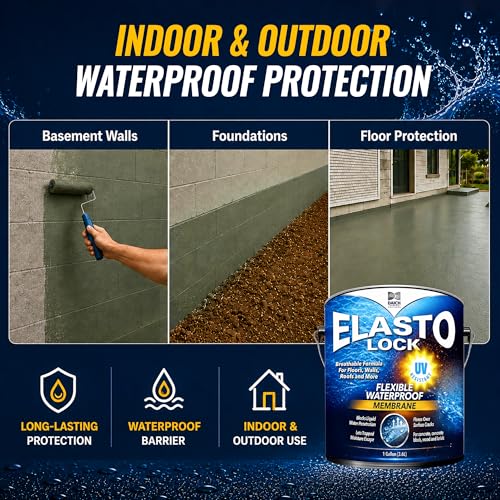 ElastoLock Waterproof Membrane Coating 1 Gallon, Exterior - Image 8