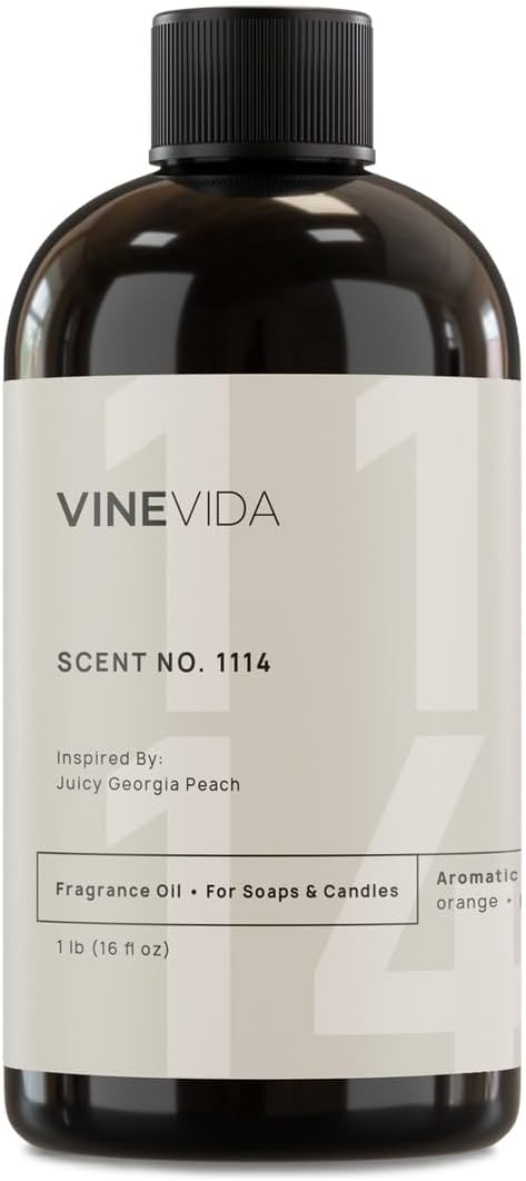 VINEVIDA [16oz] Juicy Georgia Fragrance Oil for Candle Making - Made in USA Scents for Soap Making - Natural Candle Fragrance Oil