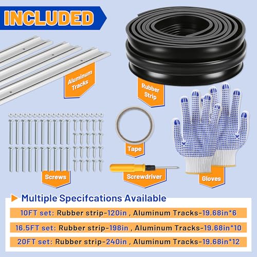 Garage Door Bottom Seal, 16.5FT Heavy-Duty Garage Door | Home Repair - Image 7