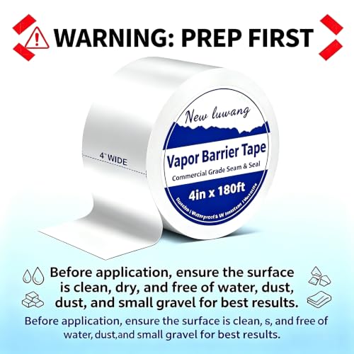 Vapor Barrier Tape 4" x180' 10 Roll Waterproof Seam Tape - Image 4