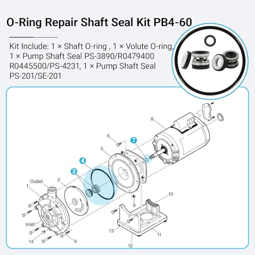 PB4-60 Booster Pump O-Ring Repair Seal Kit, Replacement | Home Repair - Image 5