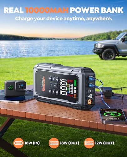 6000A 160PSI 9-in-1 Car Battery Jump Starter with Air - Image 6