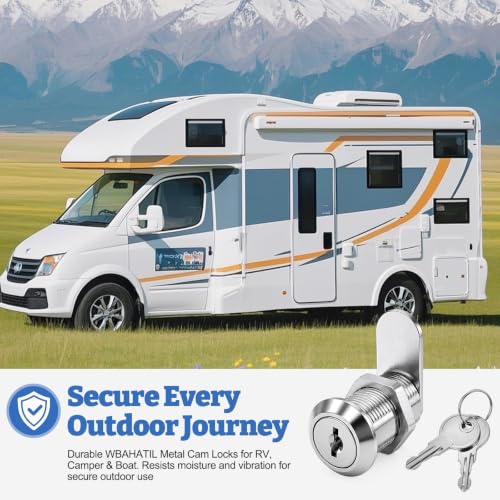6 Pack 5/8" Cam Lock Keyed Alike, Cabinet Locks with Keys - Image 5