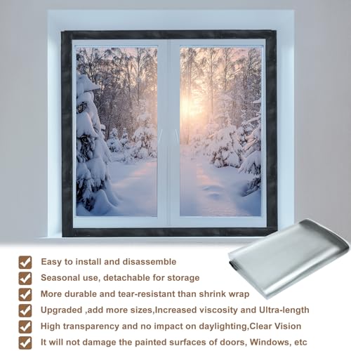 Window Insulation Kit for Winter Adjustable Plastic - Image 4