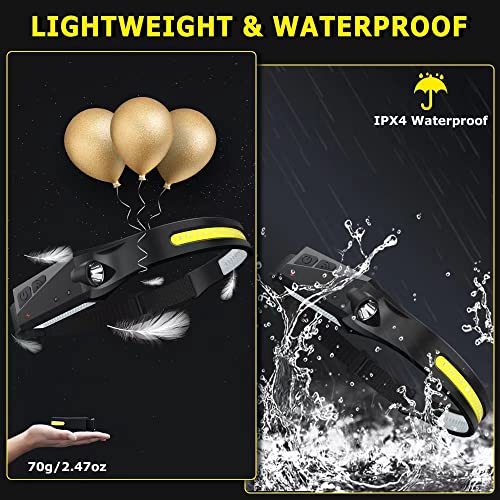 Rechargeable Headlamp 3PCS, 230° LED Head Lamp - Image 6
