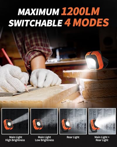 Work Light, Magnetic Rechargeable Light with 4 Modes - Image 7