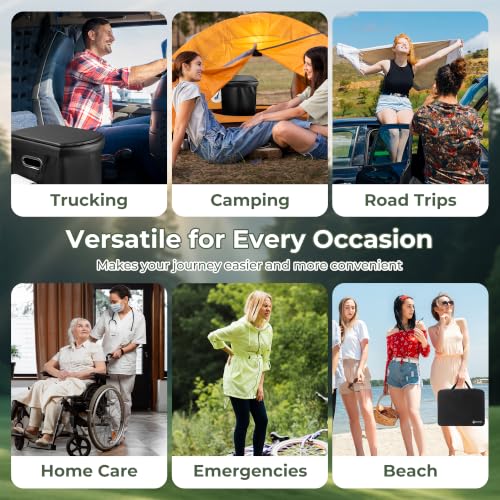 17.5" Portable Toilet for Adults Camping, Pouch & Bags Included - Image 7