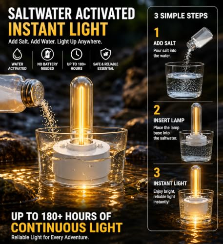 Saltwater Emergency Light – No Sunlight Required | Travel Essentials - Image 3