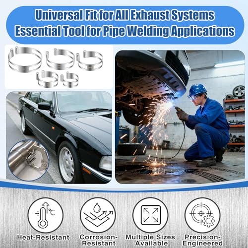 Hicarer 5 Pcs 2"-4" Exhaust Pipe Tacking Band Welding | Hand Tools - Image 7