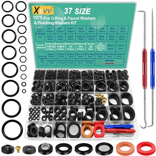 XBVV 37 Size 1075 Pcs Faucet Washers & O-Rings Kit & | Plumbing Fix - Image 1