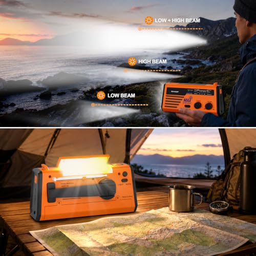 Peakeep NOAA Emergency Weather Radio Alert with Crank Solar - Image 6