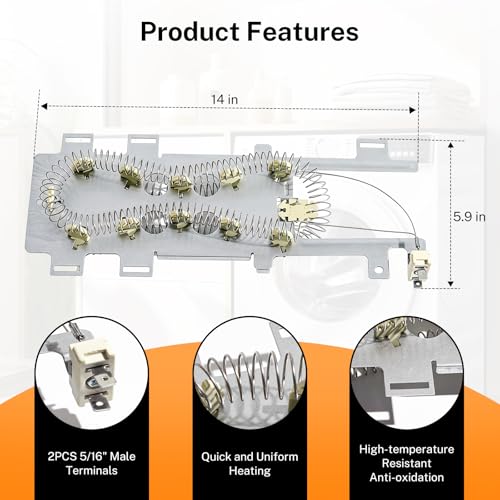 2026 Upgraded 8544771 WP8544771 Dryer Heating Element Kit - Image 3