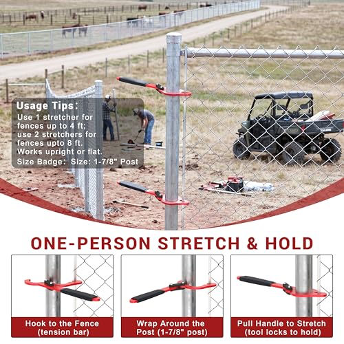 Chain Link Fence Stretcher Tool, Fits 1-7/8" OD Posts - Image 3