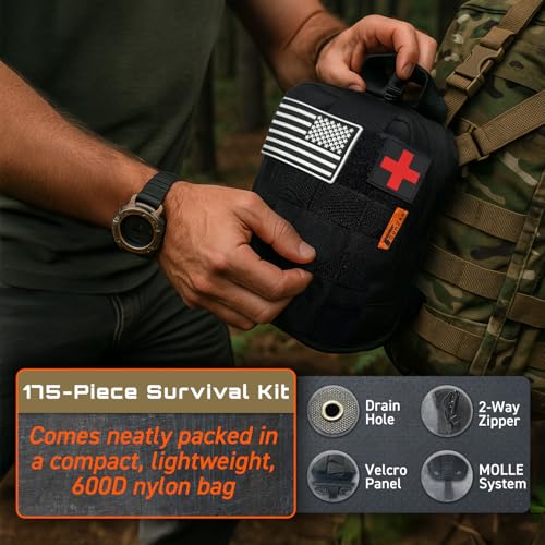 175-Piece Survival Kit, First Aid Kit for Emergency - Image 3