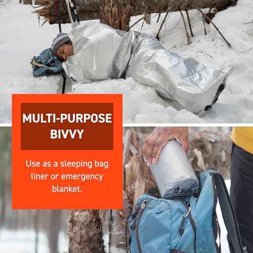 SOL Thermal Bivvy with Rescue Whistle, Silver - Image 7