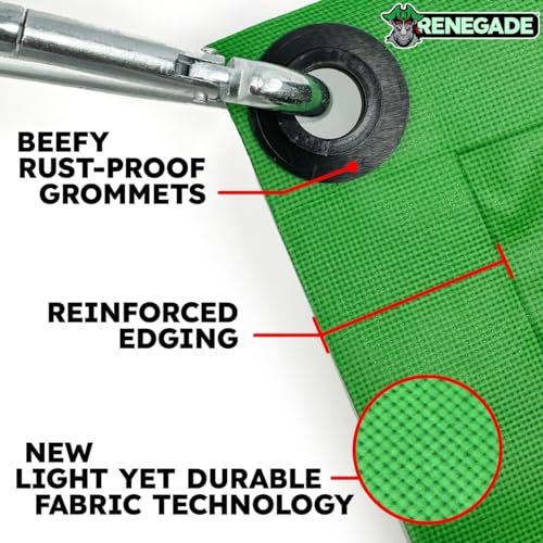 Renegade Heavy Duty Waterproof Tarp, 8 x 6 ft, Green - Image 6