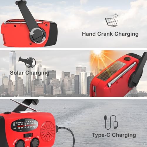 NOAA Solar Hand Crank Emergency Weather Radio - Image 5