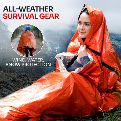 Emergency Sleeping Bag Mylar Bivy Sack Thermal Heat Survival Gear - Image 5