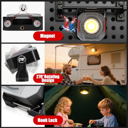 SUNPRO Magnetic Job Site Light Rechargeable FloodLight - Image 5