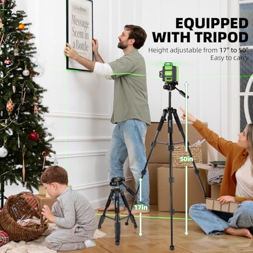Huepar Laser Level 360 with Tall Tripod Self Leveling - Image 5