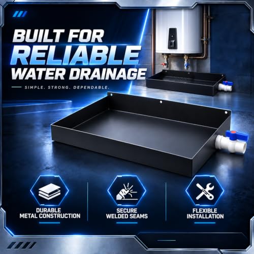 Tankless Water Heater Drain Pan, 20 x 13 x 2.5 Inch - Image 6