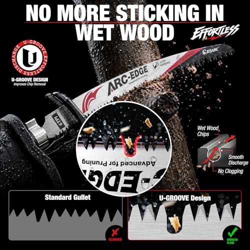 EZARC Arc Edge Reciprocating Saw Blades, 12-Inch 6TPI for Pruning - Image 6