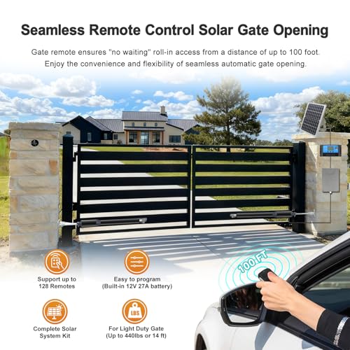 C01-L Medium-Duty Solar Dual Automatic Gate Opener Kit - Image 3