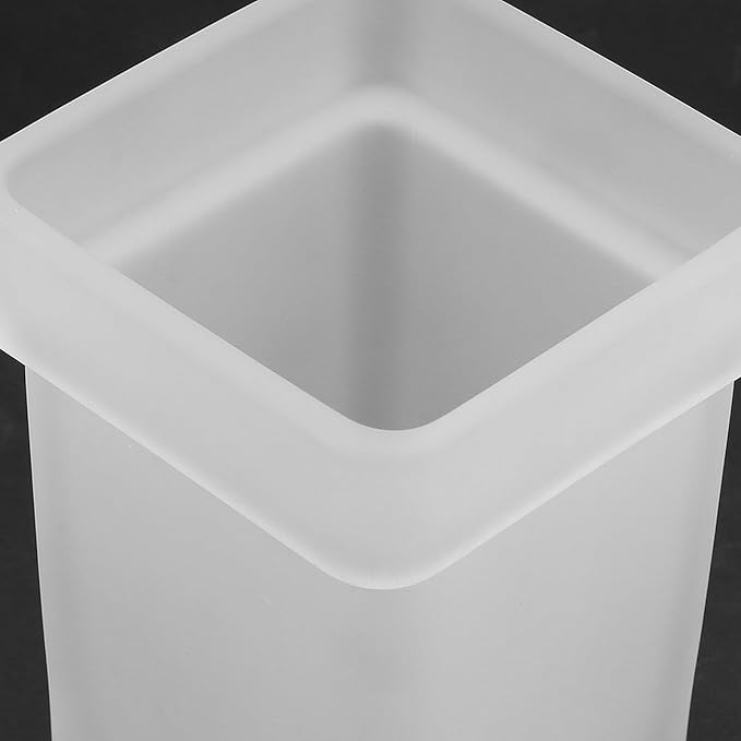 Artibetter Toilet Cleaning Brush Holder Ceramic Matte Square Cup Bathroom Toilet Brush Rack Storage