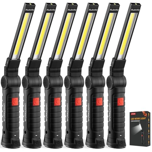 6Pack Magnetic LED Work Light, Christmas Tools Gifts for Men Dad - Image 2