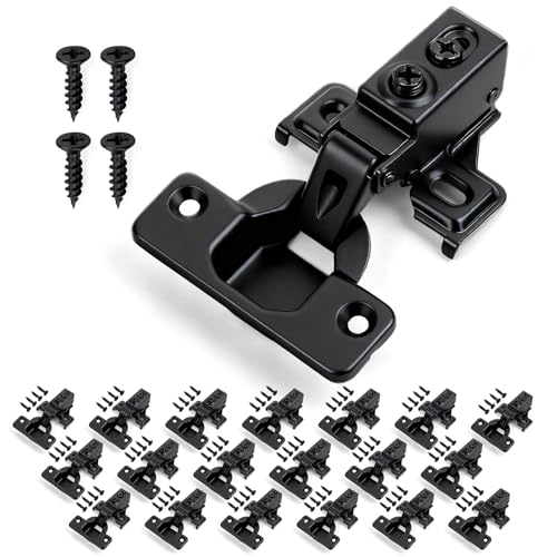 20 Pack (10 Pair) Soft Close Cabinet Hinges, 1/2 Overlay - Image 2