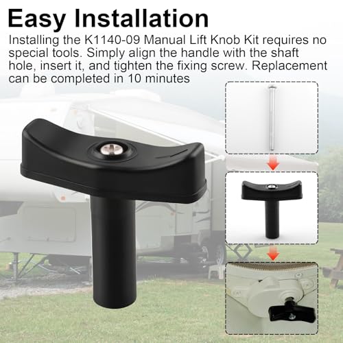 K1140-09 Manual Lift Knob Kit, Roof Vent Lift Arm Knob - Image 7