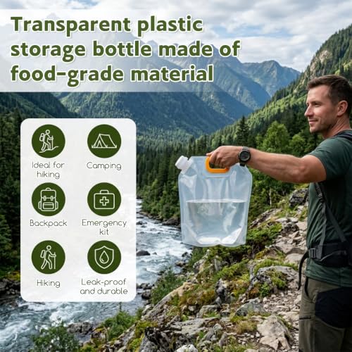 36Pcs 1.3Gallon Collapsible Water Storage Bag with Funnel - Image 6