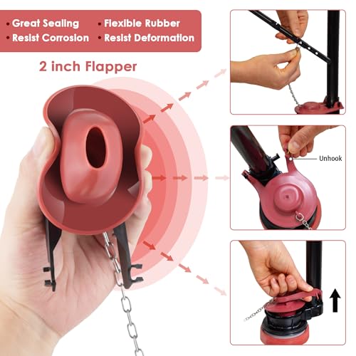2 Sets Toilet Float Replacement Kit with 2 Inch Flapper - Image 4