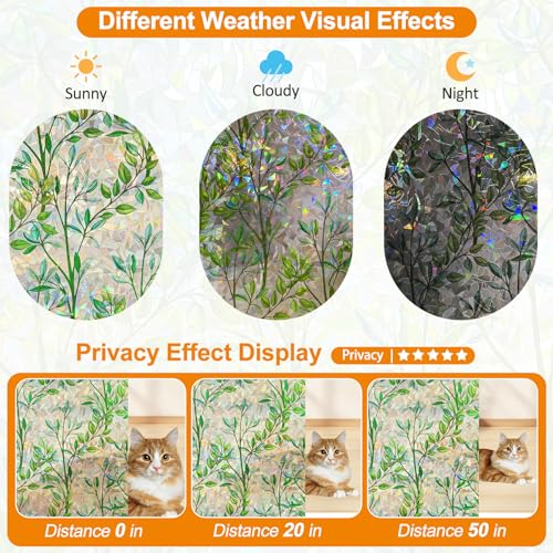 Window Privacy Film Stain Glass Window Film Rainbow Window - Image 4