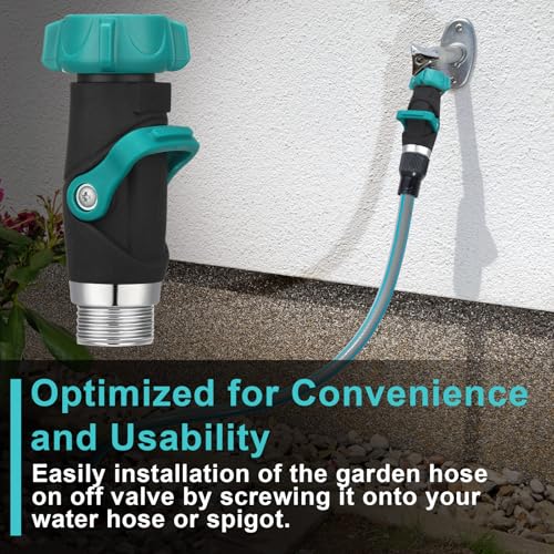 2 Pcs Hose Shut off Valve 0° Straight, 3/4 Inch Metal Garden - Image 5
