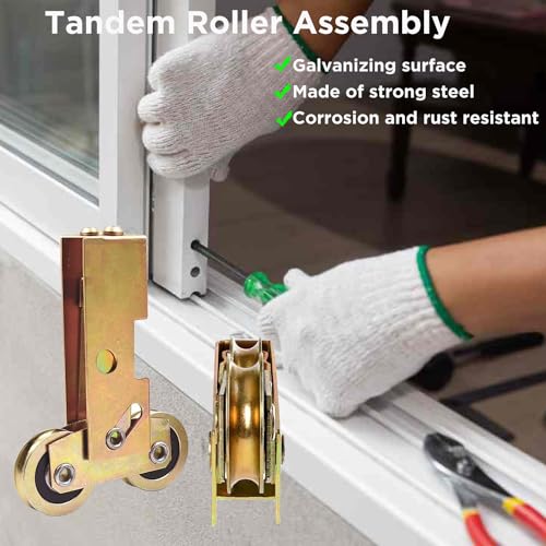 2 Pack Sliding Patio Door 1-1/4 Inch Tandem Roller Assembly - Image 5