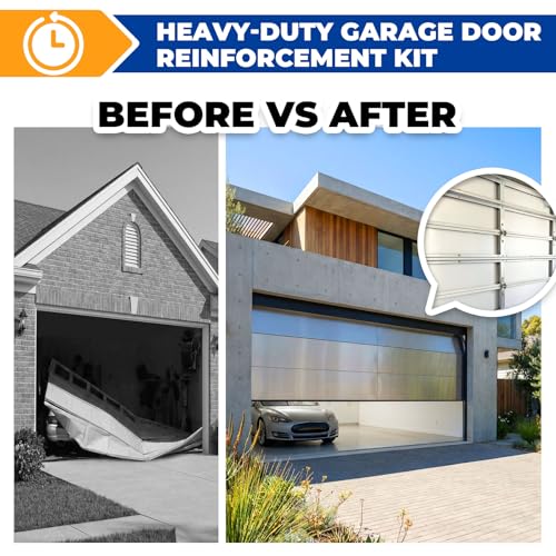 Garage Door Strut, 2 Set 9 FT Garage Door Bracket - Image 4
