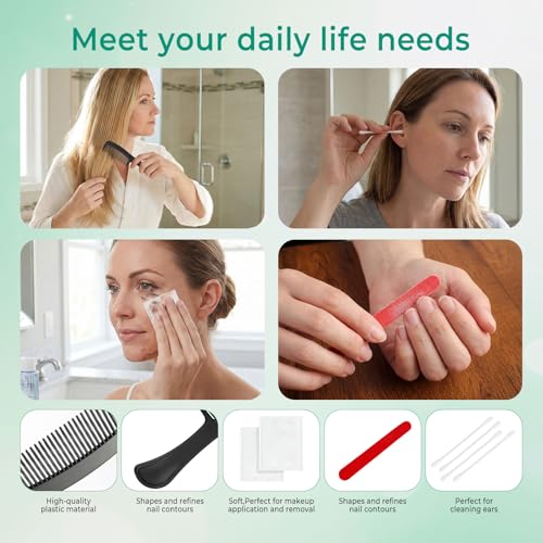 30 Sets Personal Hygiene Kit Bulk,Green 10-in-1 Travel Size - Image 4